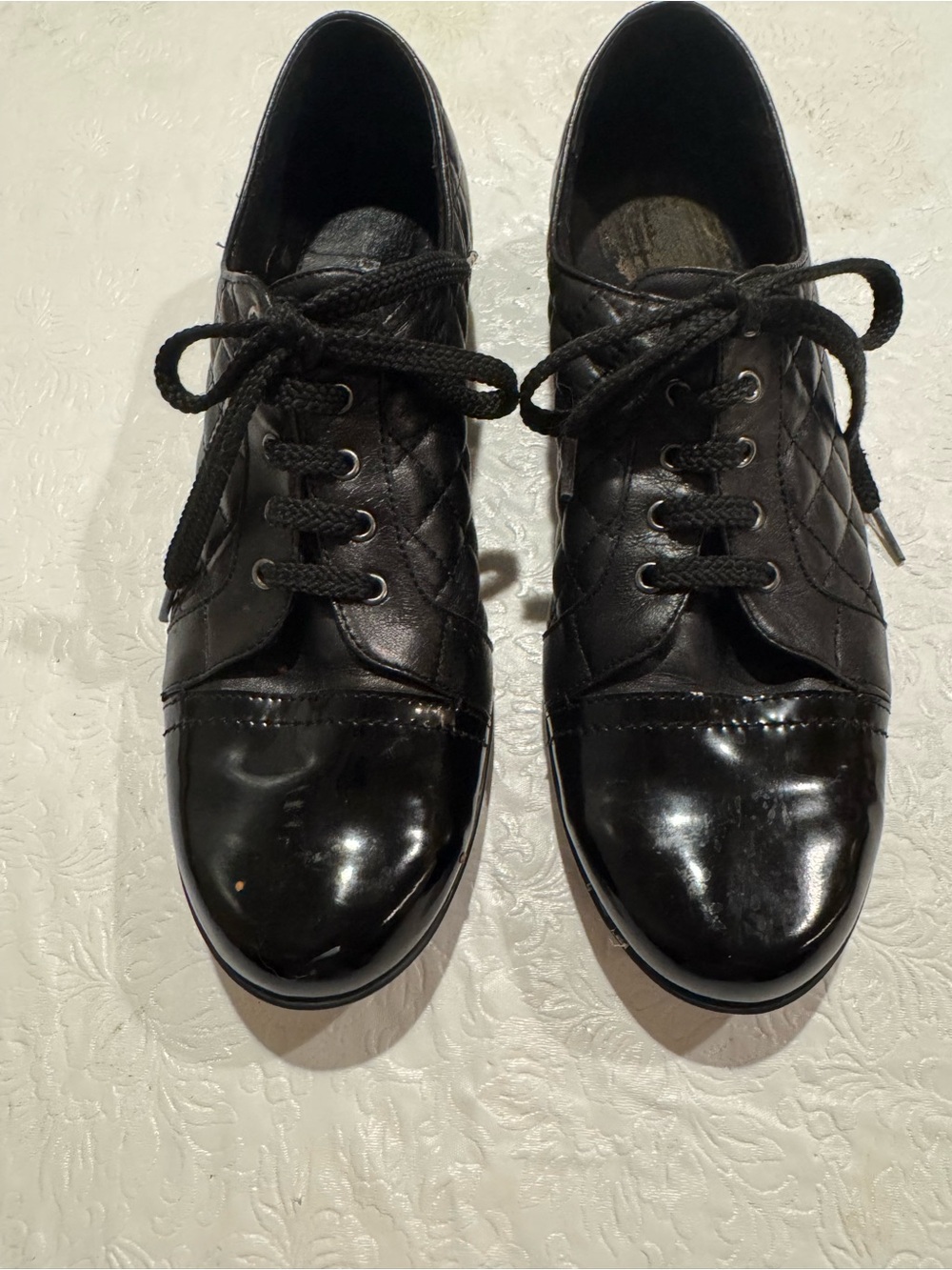 Vaneli Sport Quilted patent leather sneakers